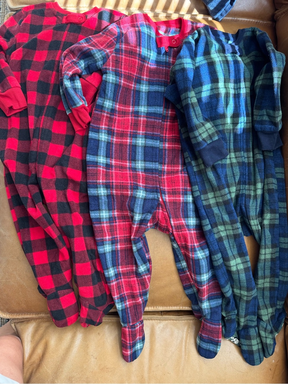 Eddie Bauer Plaid Fleece Pajama Bundle 6-12mo
